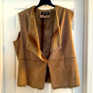 Kristen Blake fur and suede vest new with tags